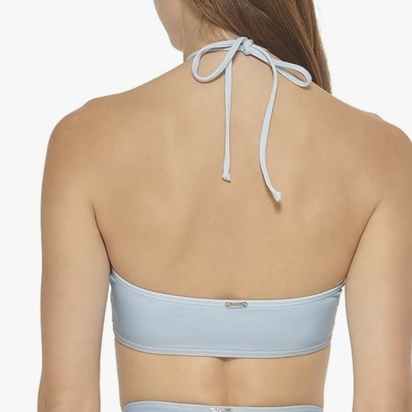 Dkny Women's Colorblocked Bandeau Bikini Animal Print Top Swimsuit Small - Picture 5 of 13